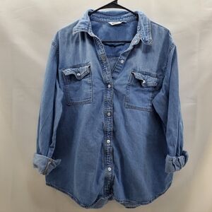 Sonoma Light Blue Denim Button Down Shirt